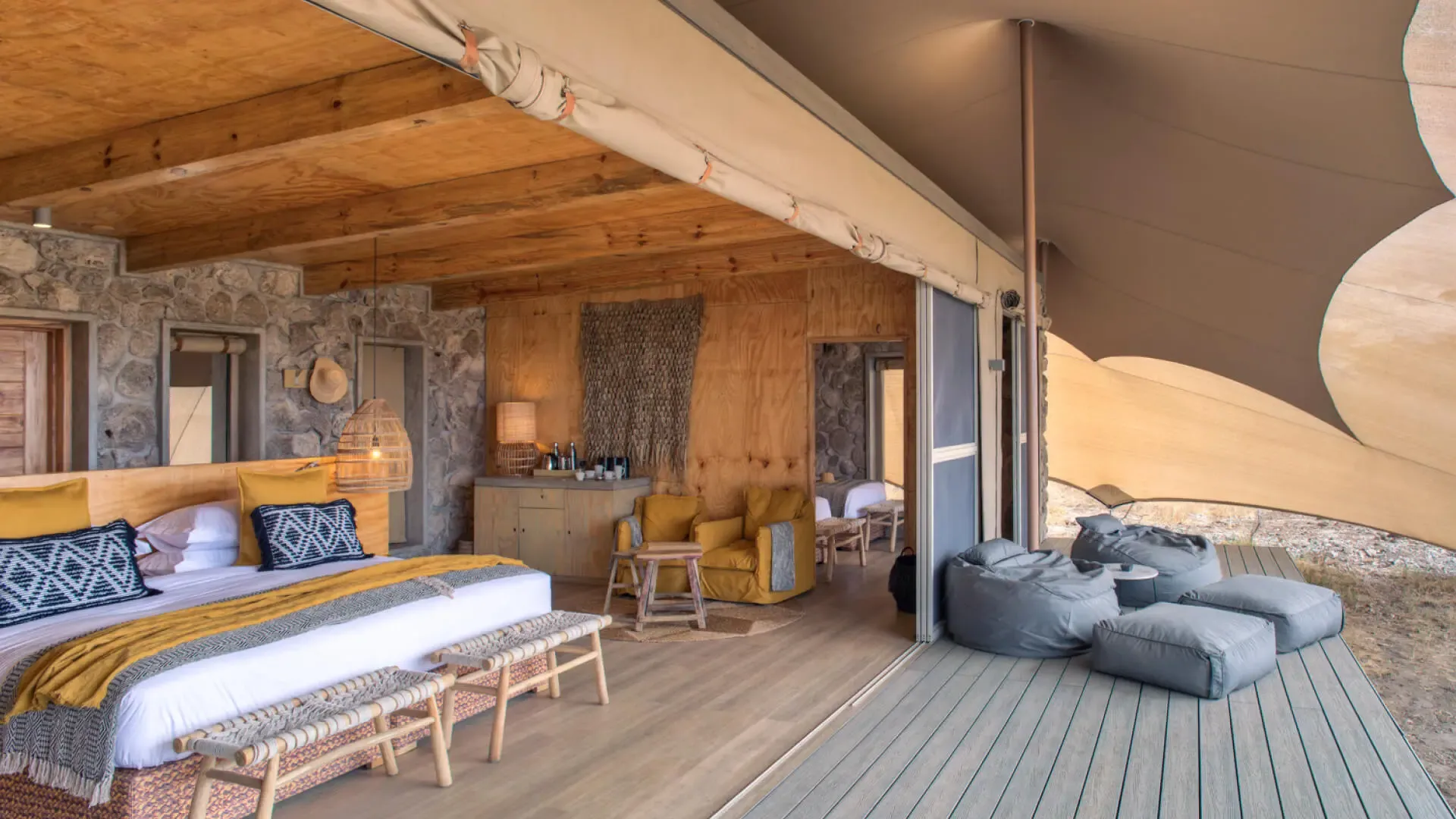Namiri Plains Camp view 2