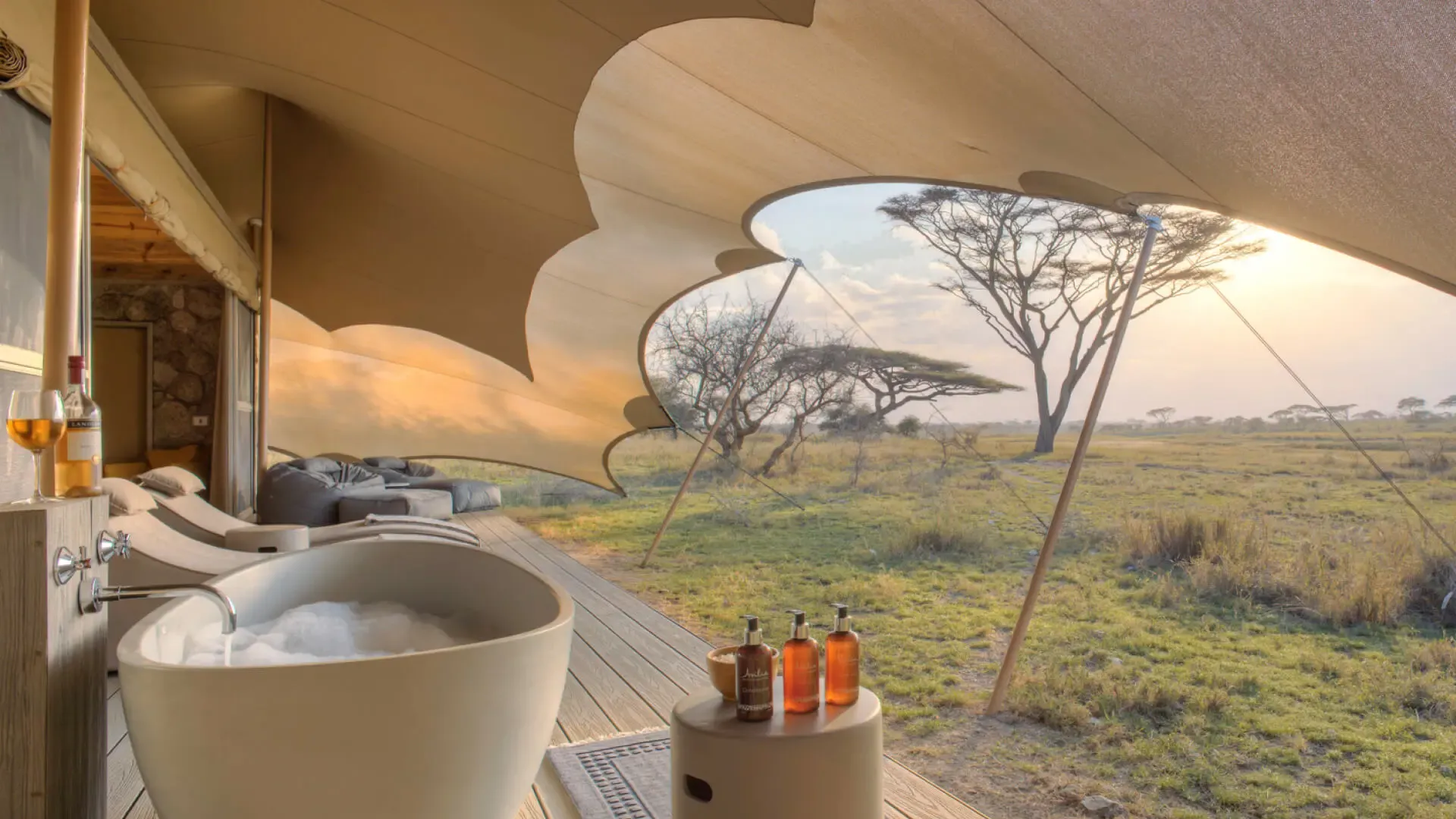 Namiri Plains Camp view 3